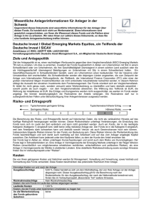 KID Deutsche Invest I Global Emerging Markets Equities LC