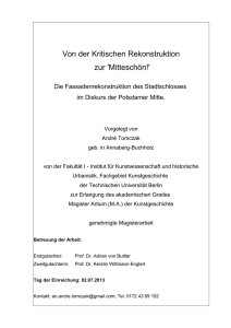 Von der Kritischen Rekonstruktion zur - DepositOnce