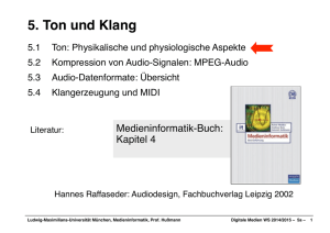 5. Ton und Klang - Medieninformatik