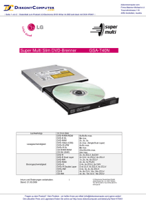 Super Multi Slim DVD-Brenner GSA-T40N