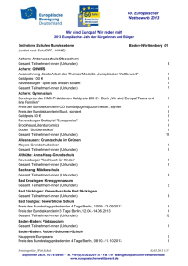 Liste der Bundespreise Baden-Württemberg 2013