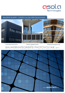 BAUWERKINTEGRIERTE PHOTOVOLTAIK [BIPV]