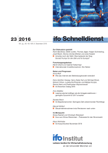 ifo Schnelldienst 23/2016