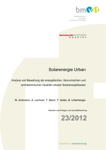 Solarenergie Urban - &Ouml;sterreichische Energieagentur