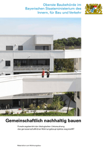 Gemeinschaftlich nachhaltig bauen - Fakult&auml;t f&uuml;r Architektur