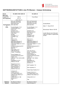 SOFTWAREAUSSTATTUNG in den PC-R&auml;umen - it.hwr