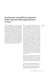 Zunehmende wirtschaftliche Integration fördert