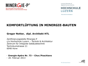 KOMFORTL&Uuml;FTUNG IN MINERGIE