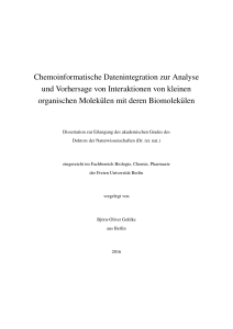 Chemoinformatische Datenintegration zur Analyse - diss.fu