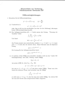 "Mathematische Methoden 111" Differentialgleich ungen