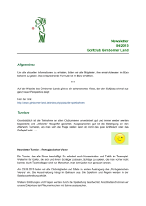 Newsletter 04/2015 Golfclub Gimborner Land