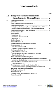 1.0 Einige wissenschaftstheoretische Grundlagen des Biomorphismus