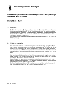 Bericht der Jury