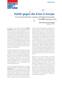 Politik gegen die Krise in Europa - Bibliothek der Friedrich