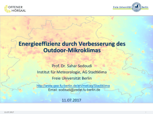 Energieeffizienz durch Verbesserung des Outdoor