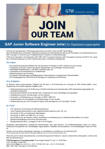 SAP Junior Software Engineer (m/w) für