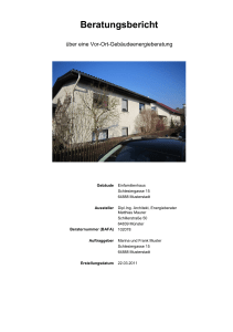 Beratungsbericht - Bausachverst&auml;ndiger Matthias Maurer