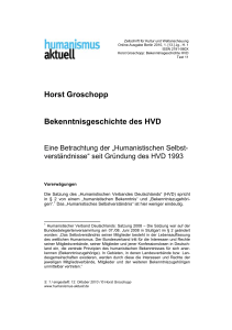 Horst Groschopp Bekenntnisgeschichte des HVD