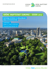 GRÜNE HAUPTSTADT EUROPAS – ESSEN 2017