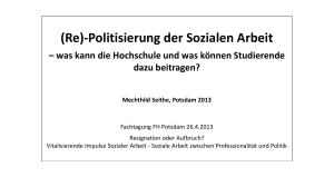 Fachtagung FH Potsdam 26.4.2013 Resignation oder Aufbruch