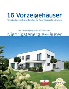 Niedrigstenergie-Häuser - 16 Vorzeigehäuser