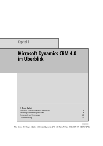 Microsoft Dynamics CRM 4.0 im Überblick - EDV