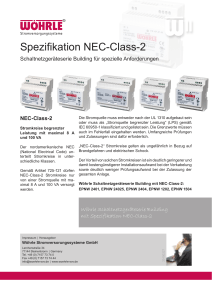 Spezifikation NEC-Class-2 - Wöhrle Stromversorgungssysteme GmbH