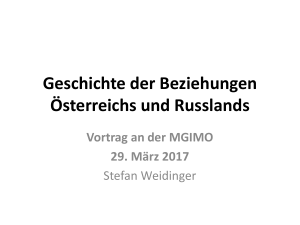 Geschichte der Beziehungen Österreichs und Russlands