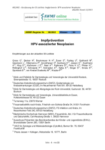 Impfprävention HPV-assoziierter Neoplasien