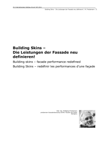 Building Skins – Die Leistungen der Fassade neu definieren