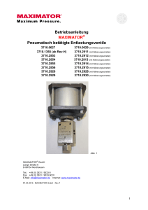 Betriebsanleitung MAXIMATOR Pneumatisch