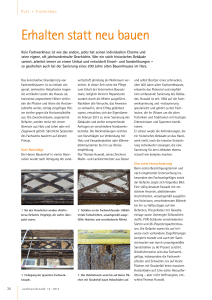 Erhalten statt neu bauen