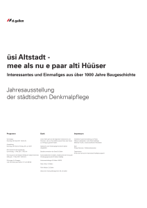 &uuml;si Altstadt - mee als nu e paar alti H&uuml;&uuml;ser - Stadt St.Gallen