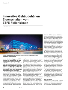 Innovative Gebäudehüllen Eigenschaften von ETFE