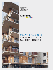 StaatSpreiS 2014 Architektur und nAchhAltigkeit