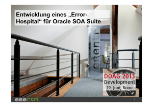 Entwicklung eines "Error-Hospital" für Oracle SOA Suite