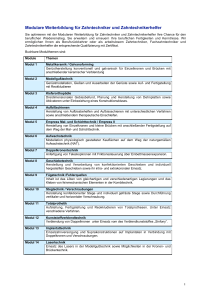 1 Modulare Weiterbildung für Zahntechniker und