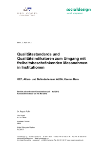 Qualitätsstandards und Qualitätsindikatoren zum Umgang mit