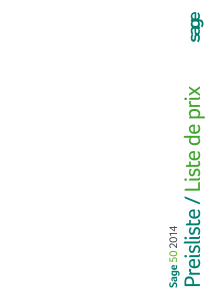 Preisliste Buchhaltungprogramm Sage 50