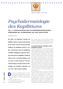 Psychodermatologie des Kapillitiums