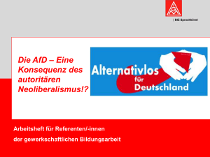 Die AfD &ndash; Eine Konsequenz des autorit&auml;ren Neoliberalismus!?