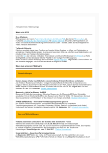 Fran&ccedil;ais en bas / Italiano pi&ugrave; gi&ugrave; News von KVS Neue Mitglieder Wir