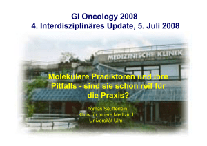 GI Oncology 2008 4. Interdisziplinäres Update - GI