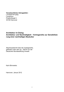 Abschlussbericht - Architektur im Dialog