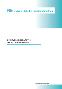 Bauphysikalische Analyse der Schule in St. Ottilien