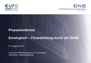 Pressekonferenz Eurologisch – Finanzbildung durch die OeNB