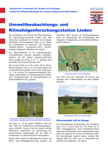 und Klimafolgenforschungsstation Linden