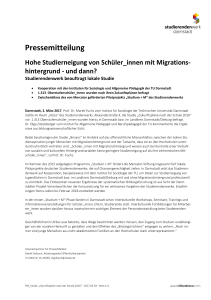 Pressemitteilung - Studierendenwerk Darmstadt