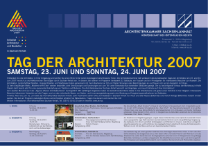 samstag, 23. juni und sonntag, 24. juni 2007