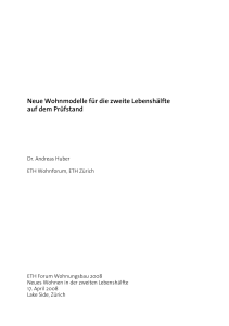 Neue Wohnmodelle für die zweite Lebenshälfte auf dem Prüfstand